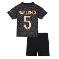 Paris Saint-Germain Marquinhos #5 Tredje Tröja Barn 2023-24 Kortärmad (+ Korta byxor)